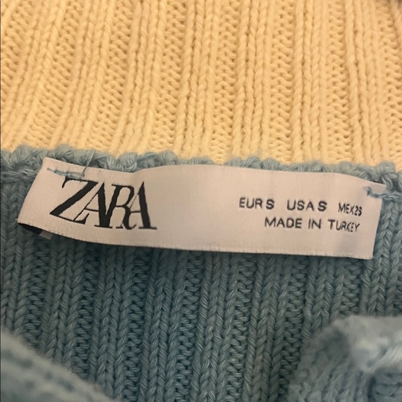 Zara Colorful Striped Ribbed Cropped Cardigan. Sz S - Picture 2 of 4